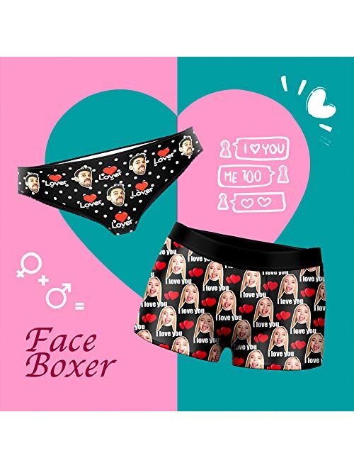 Custom Mens Underwear Boxers Briefs Wife's Face on Body Novelty Funny Gag Comical Gift