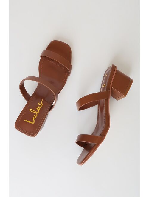 Lulus Fallyn Naked Chocolate Mules