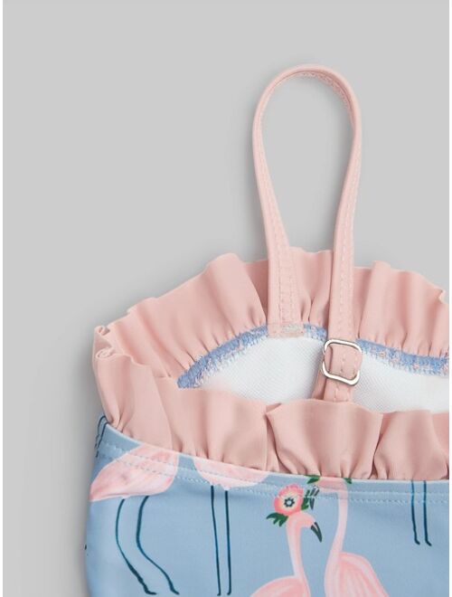 Shein Toddler Girls Flamingo One-Piece Swimsuit