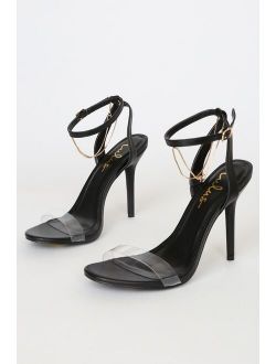 Eisley Black Ankle Strap Heels