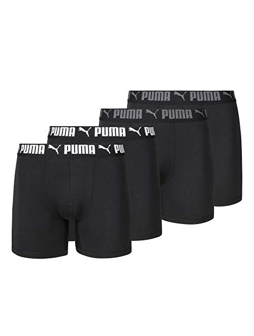 PUMA Men's 4 Pack Performance Boxer Briefs