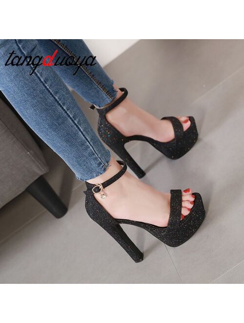 New Summer Sexy Women High Heels Sandals Fashion Stripper Shoes Party Pumps Women platform sandals open toe high heels 14 cm