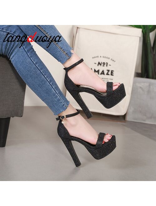 New Summer Sexy Women High Heels Sandals Fashion Stripper Shoes Party Pumps Women platform sandals open toe high heels 14 cm