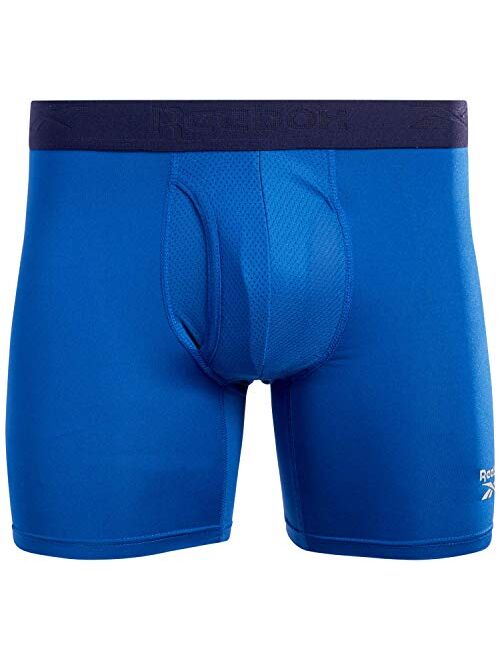 Reebok Men's Underwear - Performance Boxer Briefs with Fly Pouch (4 Pack) :  : Clothing, Shoes & Accessories