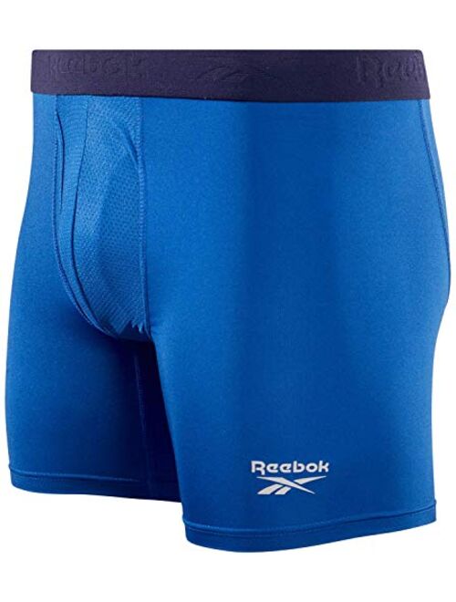 Buy Reebok Men's Underwear - Performance Boxer Briefs with Fly Pouch (8  Pack) online