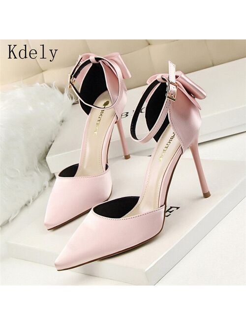 2020 New High Heels Sandals Women Sandals Women Pumps Red Wedding Shoes Kitten Heels Fashion Women Shoes Stiletto Plus Size 43