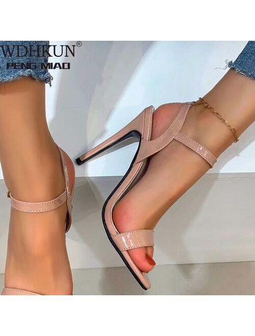 Summer Women High Heels Sandals Open Toe Platform Ladies Shoes Sexy Buckle Strap Stiletto Female Party Wedding Sandals