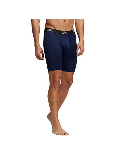 adidas Men's Performance Long Leg Boxer Brief Underwear (3-Pack)
