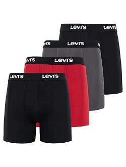 Levis Mens Underwear Microfiber Boxer Brief for Men Ultra Soft 4 Pack