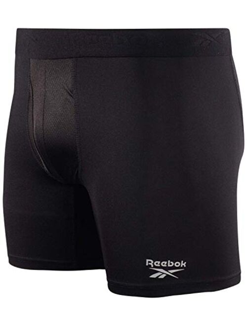 Reebok Men's Underwear - Performance Boxer Briefs with Fly Pouch (4 Pack)