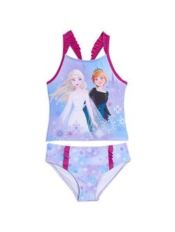 Frozen Elsa Anna 2 Piece Tankini Swimsuit Set Purple
