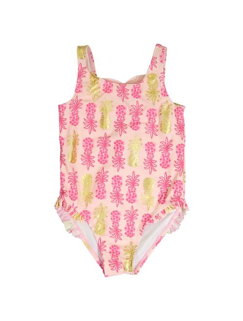 Toddler Girl Kiko & Max Pink Pineapple One-Piece Swimsuit