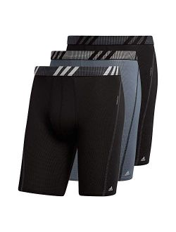 Men's Sport Performance Mesh Long Leg Boxer Brief Underwear (3-Pack)