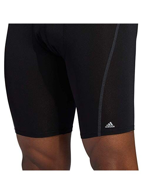 adidas Men's Sport Performance Mesh Long Leg Boxer Brief Underwear (3-Pack)