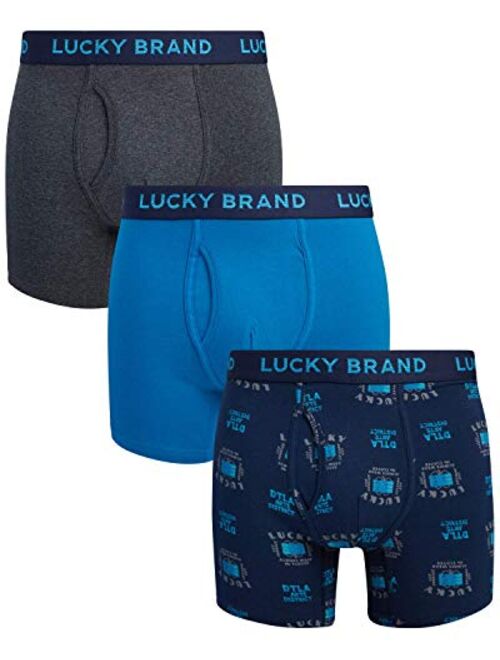 Lucky Brand Men's Underwear - Cotton Stretch Boxer Briefs (3 Pack)