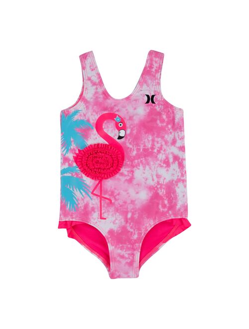 Baby Girl Hurley One-Piece Flamingo Swimsuit