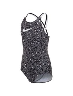 Girls 7-16 Nike Cheetah Print Spiderback One-Piece Swimsuit