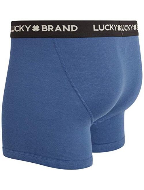 Lucky Brand Men's Cotton Boxer Briefs with Functional Fly (6 Pack)