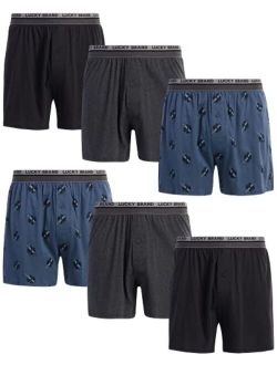 Men's Underwear - 100% Cotton Knit Boxers (6 Pack)