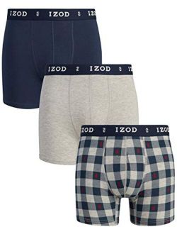 Mens Underwear Cotton Stretch Boxer Briefs with Comfort Pouch (3 Pack)