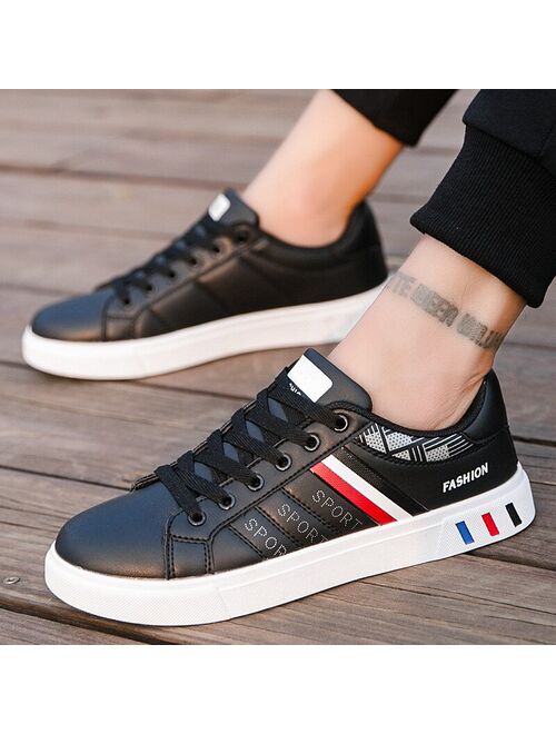 2020 New White Casual Shoes Men Leather Sneakers Male Comfort Sport Running Sneaker Man Tenis Mocassin Fashion Breathable Shoes