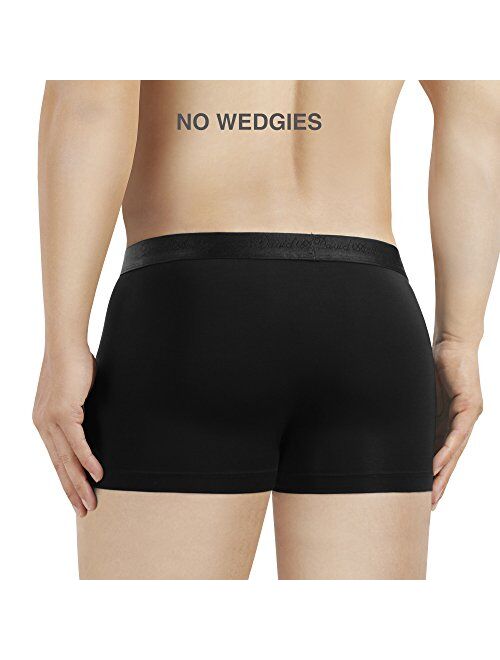 DAVID ARCHY Men's Underwear Soft Micro Modal Trunks 4 Pack