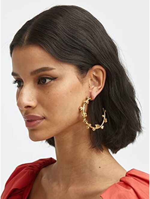 Oscar de la Renta Oscar de la Renta, Flower Hoop Earrings
