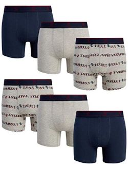 Mens Underwear Cotton Stretch Boxer Briefs with Comfort Pouch (6 Pack)