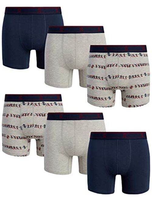 IZOD Men’s Underwear – Cotton Stretch Boxer Briefs with Comfort Pouch (6 Pack)