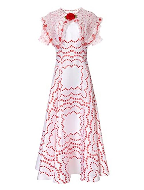 Rodarte Heart Silk Twill Dress