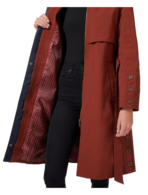Sam Edelman Hooded Belted Water-Resistant Trench Coat