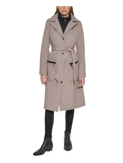 Bibbed Belted Hooded Trench Coat