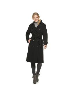 Womens TOWER BY LONDON FOG Double Breasted Trench