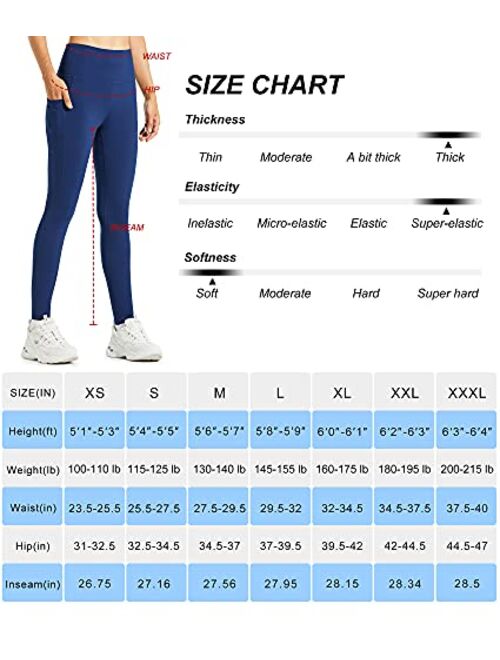 Libin Women's Fleece Lined Leggings Water Resistant Winter Warm Thermal Hiking Pants Running Workout Yoga Tights with Pockets