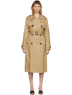 Beige Gabardine Trench Coat