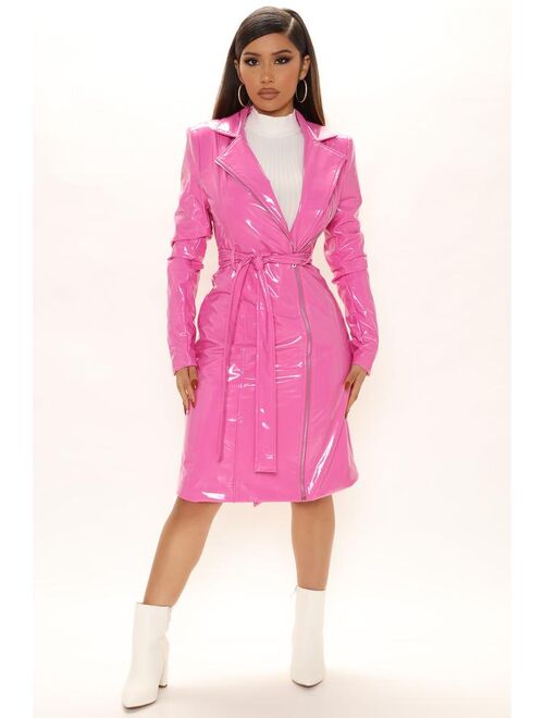 Electric Feelings Trench Coat - Pink