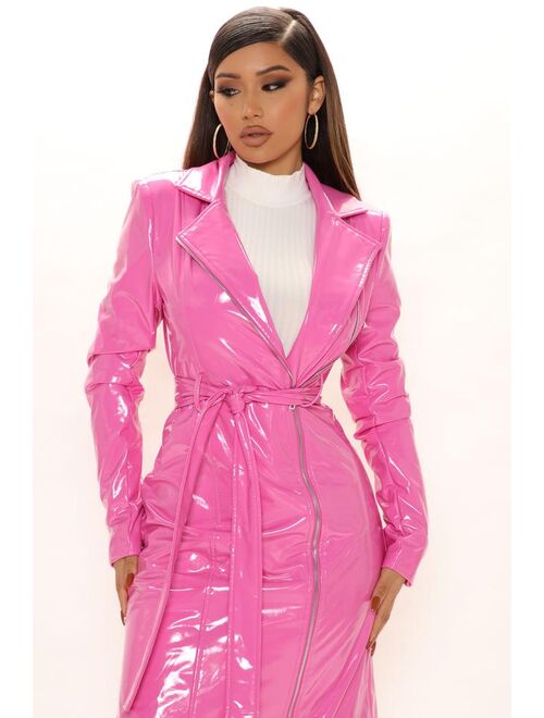 Electric Feelings Trench Coat - Pink