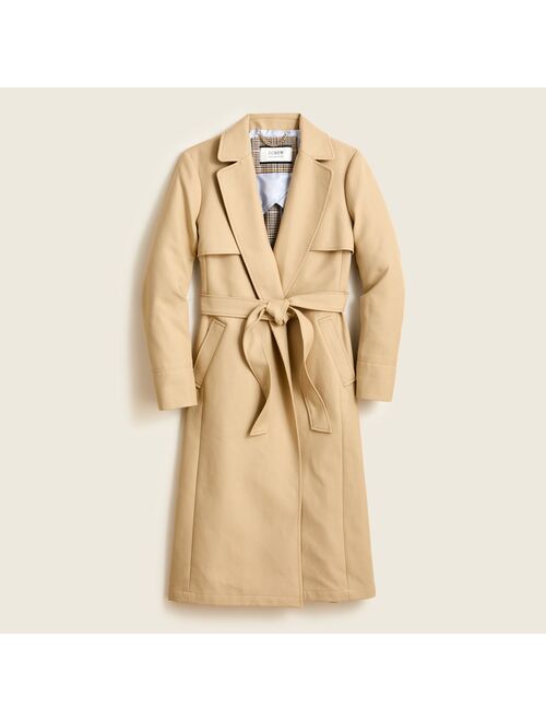 J.Crew Collection tailored trench coat in double-faced plaid