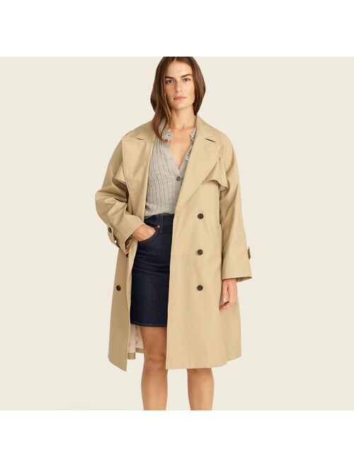 J.Crew Relaxed trench coat in cotton-canvas