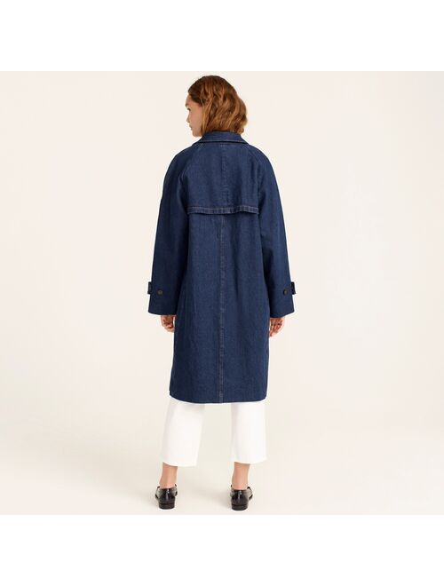 J.Crew Relaxed trench coat in denim