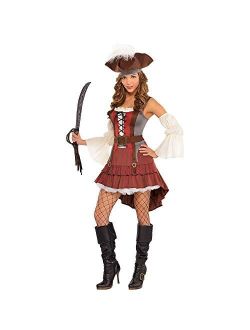 AMSCAN Castaway Pirate Halloween Costume for Women, Small, with Included Accessories