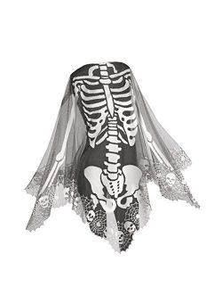 Heritage Lace Skeleton Poncho ,Pewter , 60 by 60-Inch