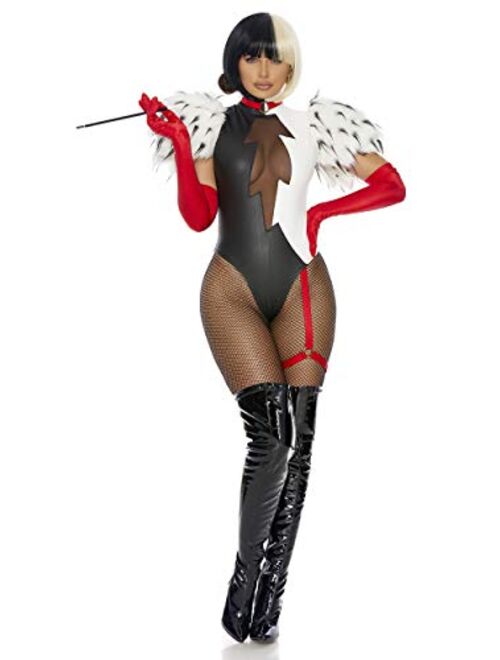 Forplay womens 3pc. Sexy Movie Villain Character Costume
