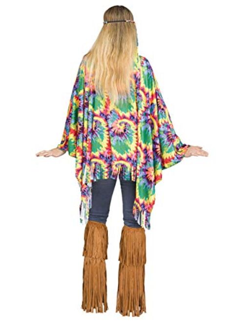 Fun World Women's Hippie Poncho Costume