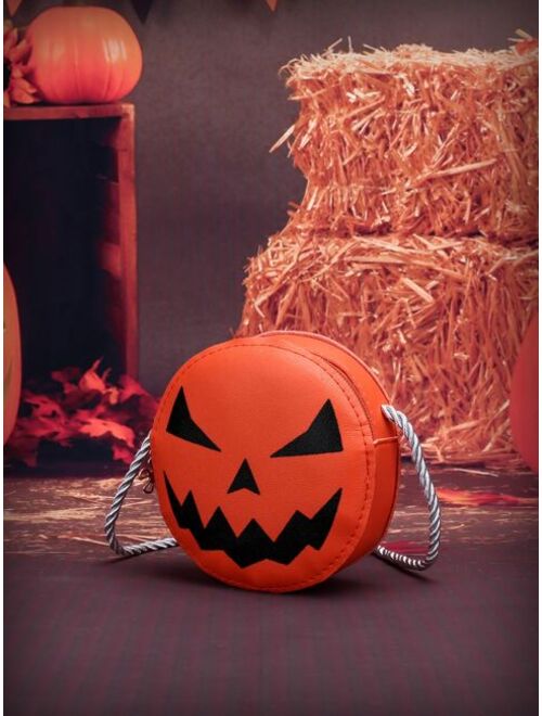 Shein Halloween Kids Pumpkin Graphic Crossbody Bag