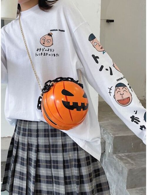 Shein Halloween Pumpkin Design Novelty Bag