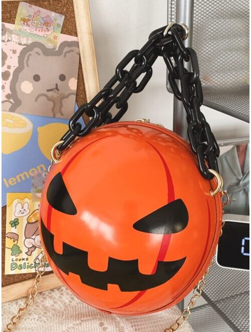 Shein Halloween Men 3D Pumpkin Design Crossbody Bag