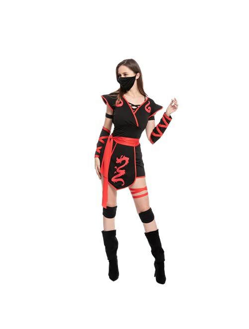 Spooktacular Creations Halloween Adult Ninja Costume for Women Dress Up, Costume Party, Trick or Treating, Cosplay Party