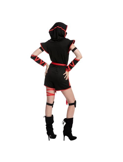Spooktacular Creations Halloween Adult Ninja Costume for Women Dress Up, Costume Party, Trick or Treating, Cosplay Party