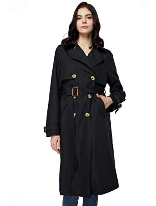 Orolay Women's 3/4 Length Double Breasted Trench Coat Lapel Jacket with Belt